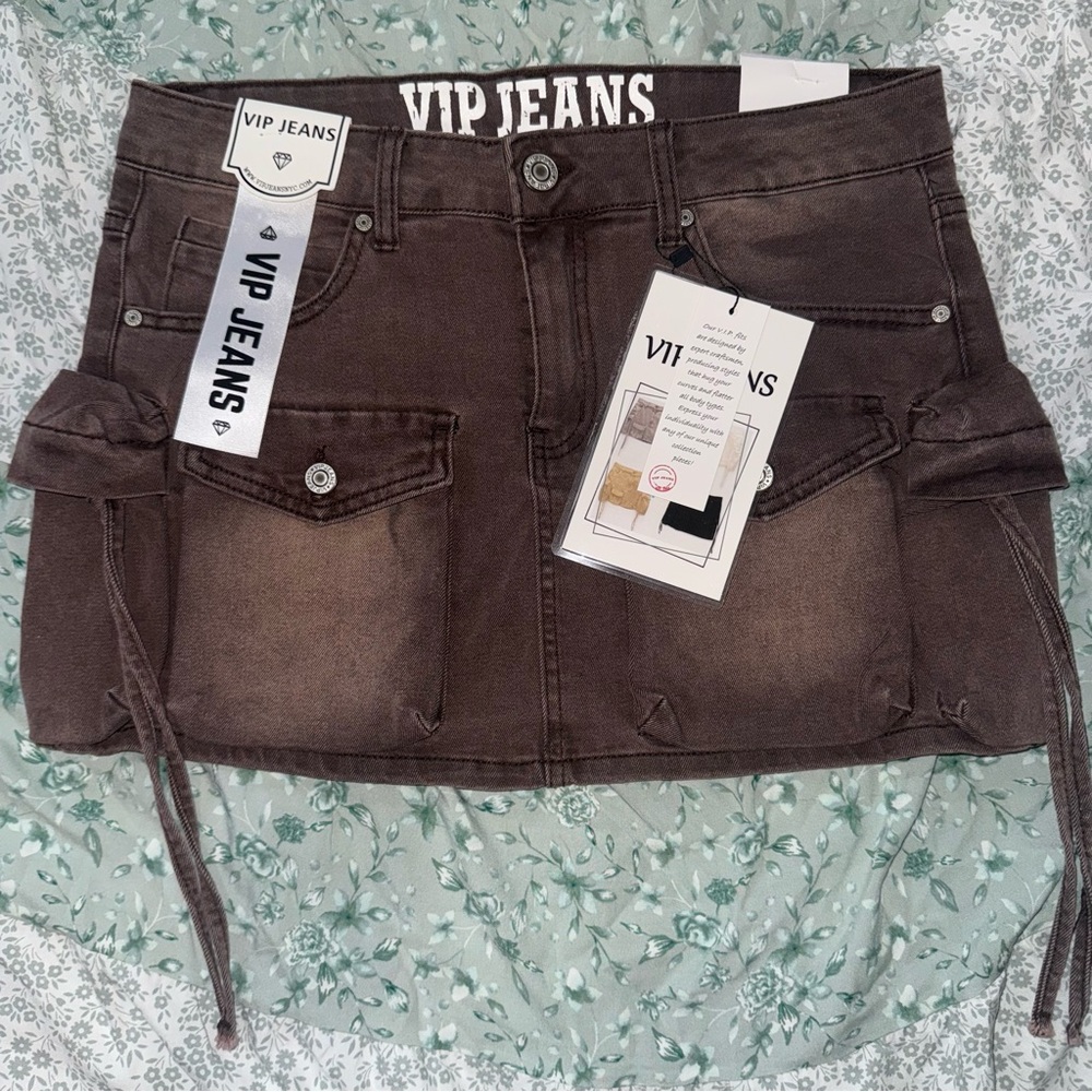 VIP Brown Mini Skirt
